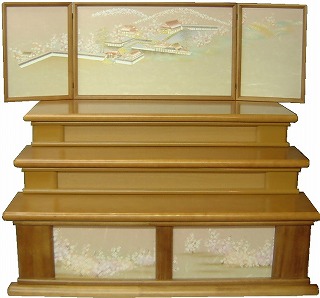 天然木ひな段