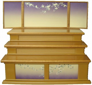 天然木ひな段